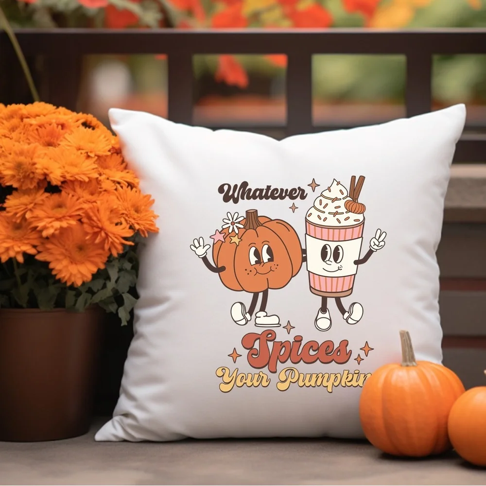 Whatever Spices Your Pumpkin Pillow Case - Picture 1 of 1